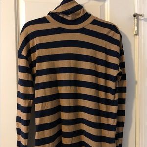 J.Crew navy and oatmeal turtleneck
